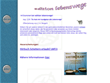 Tablet Screenshot of editionlebenswege.de